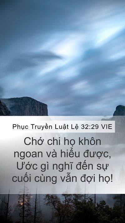 Phục Truyền Luật Lệ 32:29 VIE Bible Verse Image