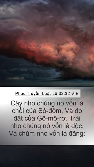 Phục Truyền Luật Lệ 32:32 VIE Bible Verse Image