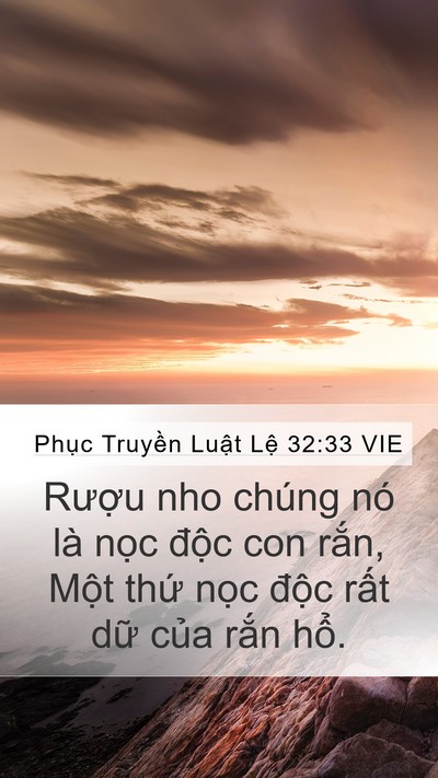 Phục Truyền Luật Lệ 32:33 VIE Bible Verse Image