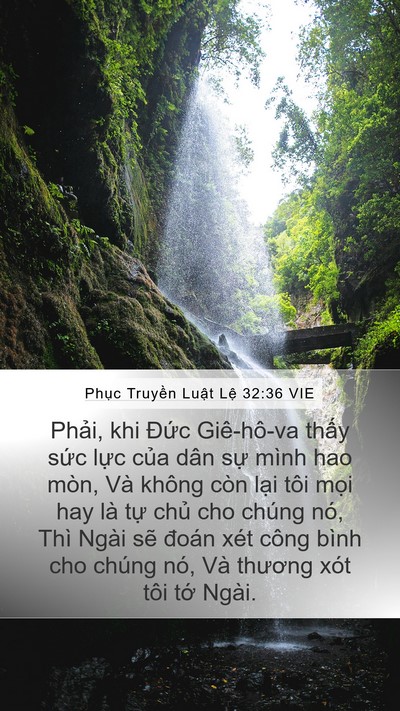 Phục Truyền Luật Lệ 32:36 VIE Bible Verse Image