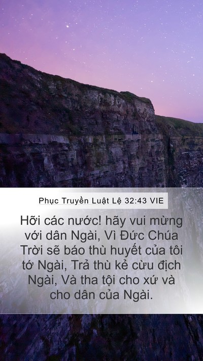 Phục Truyền Luật Lệ 32:43 VIE Bible Verse Image