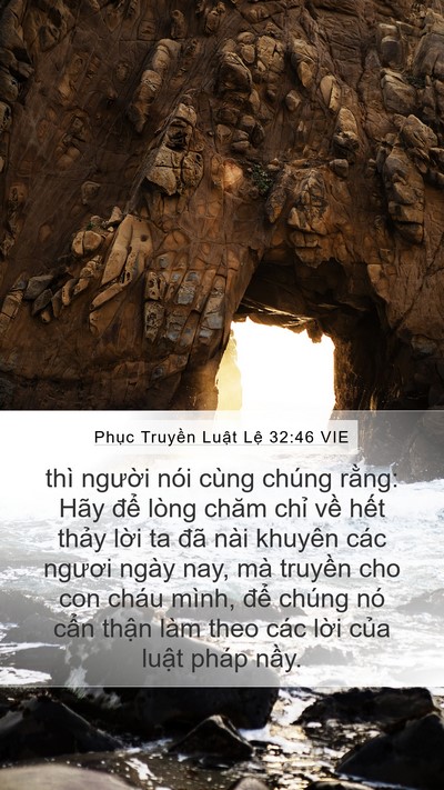 Phục Truyền Luật Lệ 32:46 VIE Bible Verse Image