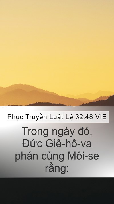 Phục Truyền Luật Lệ 32:48 VIE Bible Verse Image