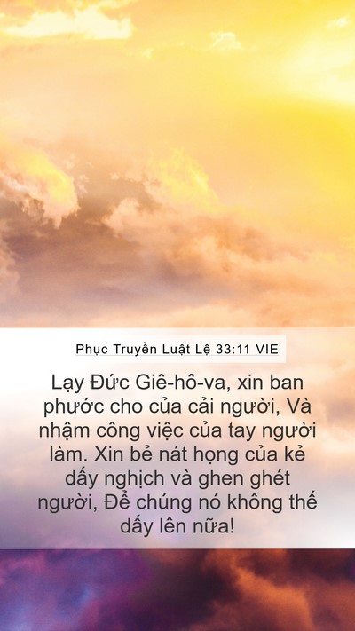 Phục Truyền Luật Lệ 33:11 VIE Bible Verse Image
