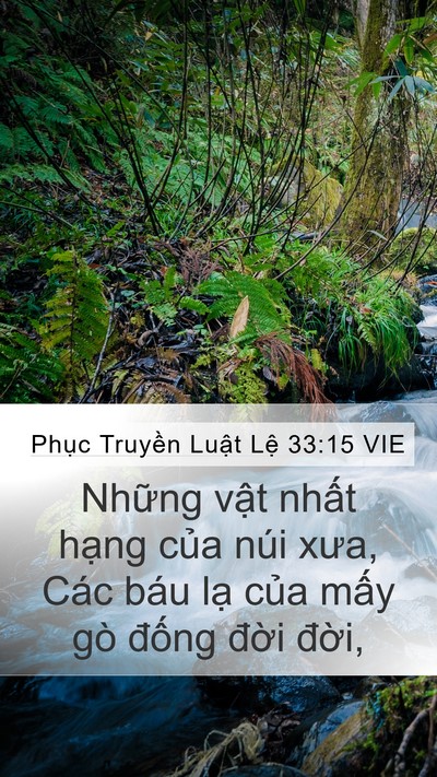 Phục Truyền Luật Lệ 33:15 VIE Bible Verse Image