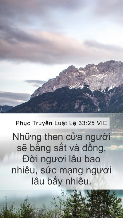 Phục Truyền Luật Lệ 33:25 VIE Bible Verse Image