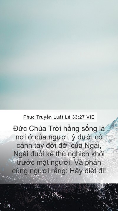 Phục Truyền Luật Lệ 33:27 VIE Bible Verse Image