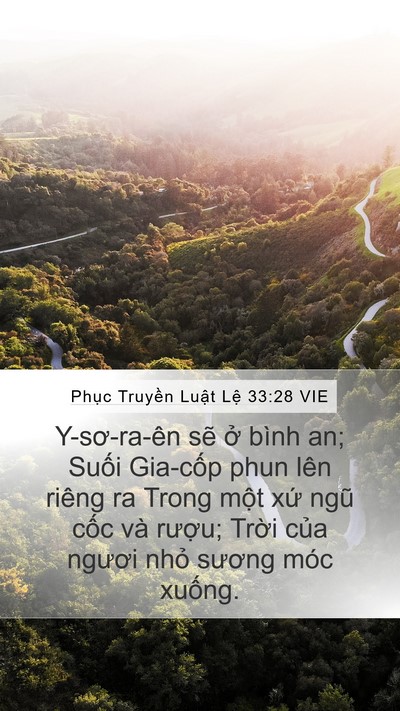 Phục Truyền Luật Lệ 33:28 VIE Bible Verse Image