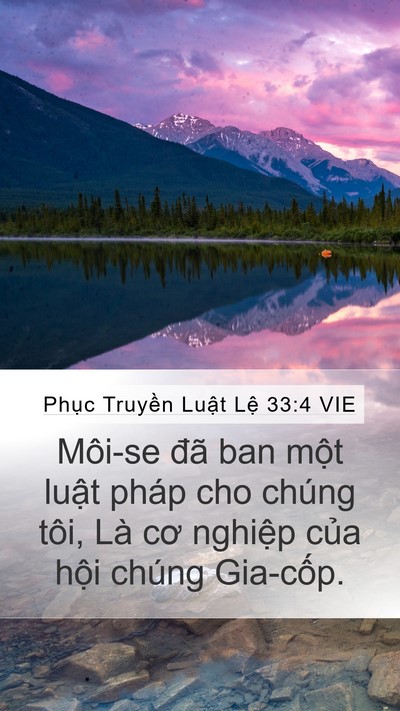 Phục Truyền Luật Lệ 33:4 VIE Bible Verse Image