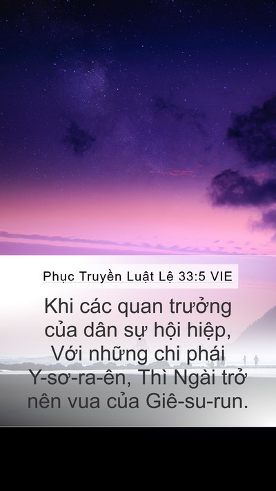 Phục Truyền Luật Lệ 33:5 VIE Bible Verse Image
