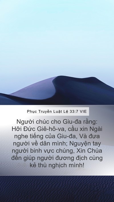 Phục Truyền Luật Lệ 33:7 VIE Bible Verse Image