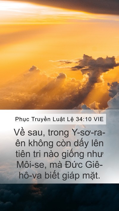 Phục Truyền Luật Lệ 34:10 VIE Bible Verse Image