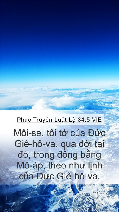 Phục Truyền Luật Lệ 34:5 VIE Bible Verse Image