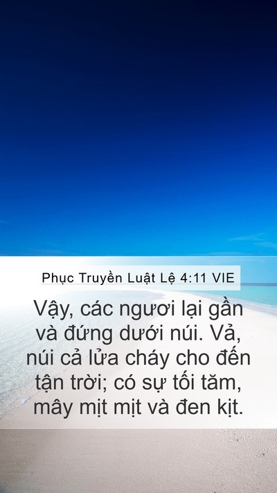 Phục Truyền Luật Lệ 4:11 VIE Bible Verse Image