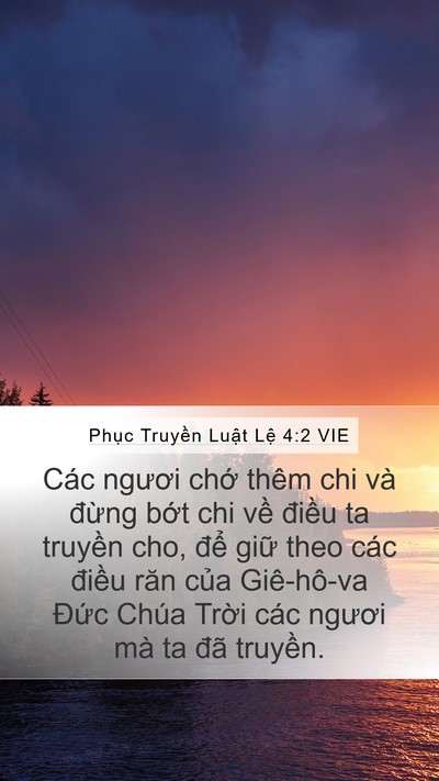 Phục Truyền Luật Lệ 4:2 VIE Bible Verse Image