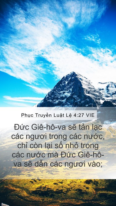 Phục Truyền Luật Lệ 4:27 VIE Bible Verse Image