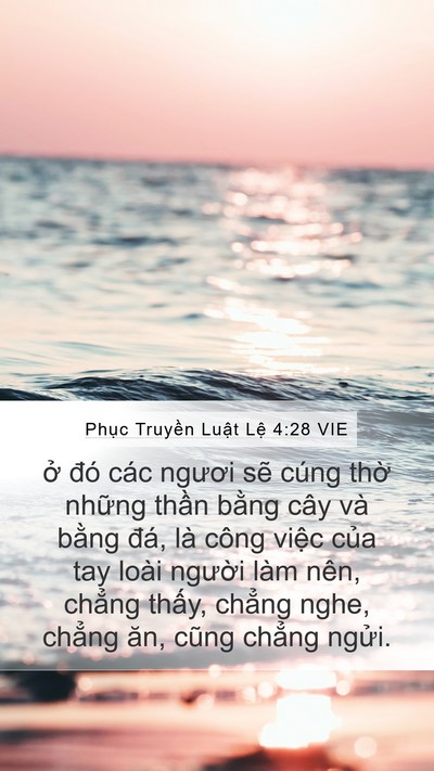 Phục Truyền Luật Lệ 4:28 VIE Bible Verse Image