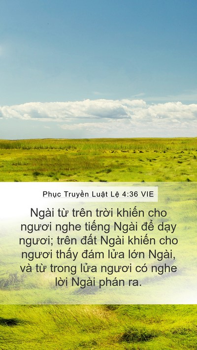 Phục Truyền Luật Lệ 4:36 VIE Bible Verse Image