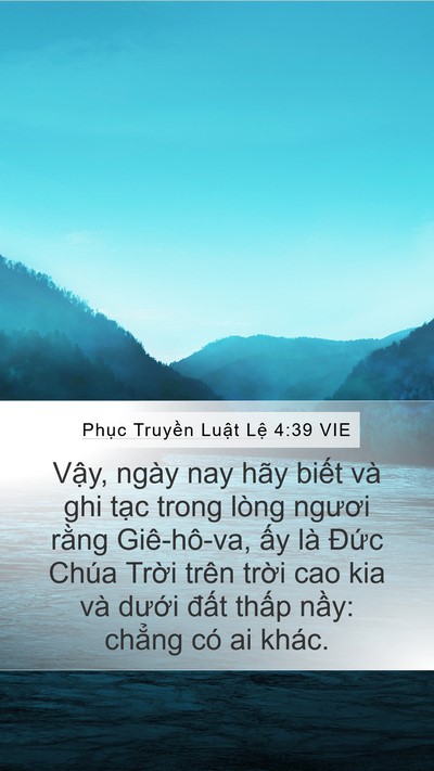Phục Truyền Luật Lệ 4:39 VIE Bible Verse Image