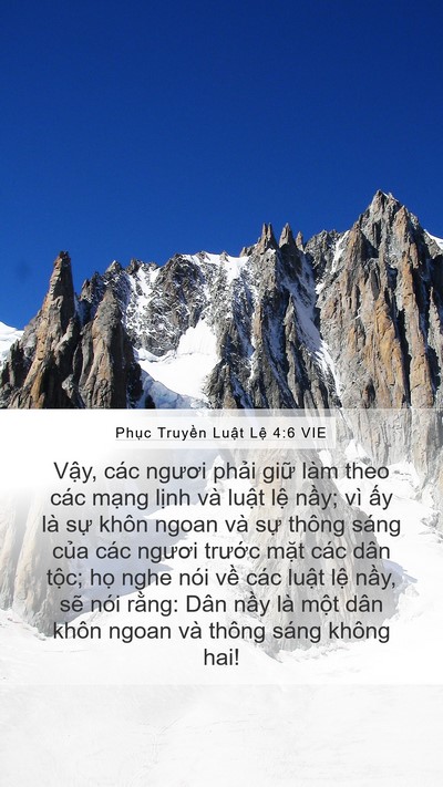 Phục Truyền Luật Lệ 4:6 VIE Bible Verse Image
