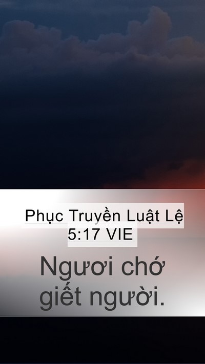 Phục Truyền Luật Lệ 5:17 VIE Bible Verse Image
