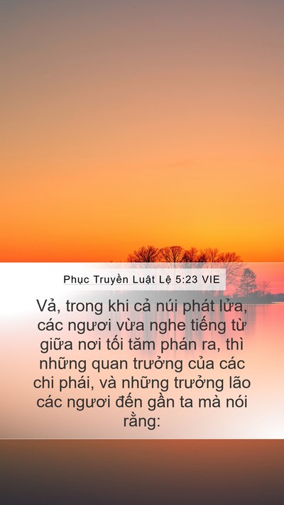 Phục Truyền Luật Lệ 5:23 VIE Bible Verse Image
