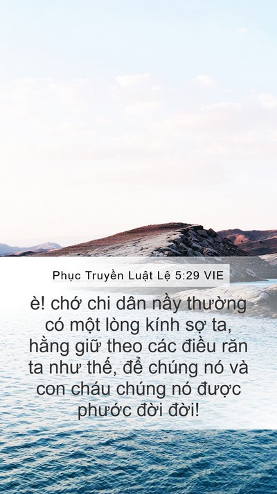 Phục Truyền Luật Lệ 5:29 VIE Bible Verse Image