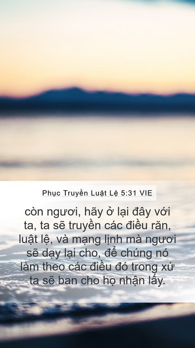 Phục Truyền Luật Lệ 5:31 VIE Bible Verse Image