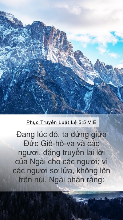 Phục Truyền Luật Lệ 5:5 VIE Mobile Phone Wallpaper - Đang lúc đó, ta đứng giữa Đức - Mobile Bible Verse Wallpaper