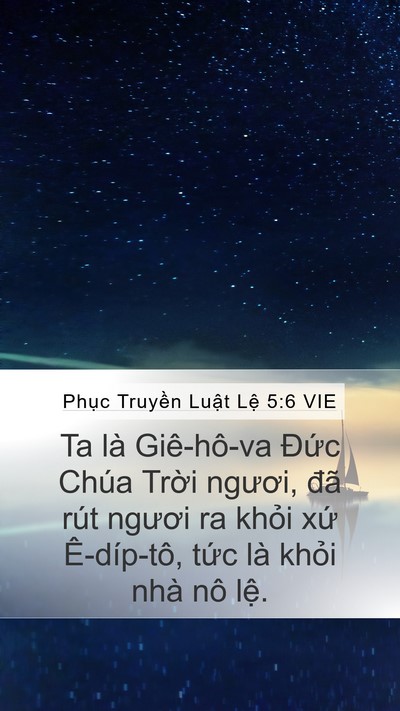 Phục Truyền Luật Lệ 5:6 VIE Bible Verse Image