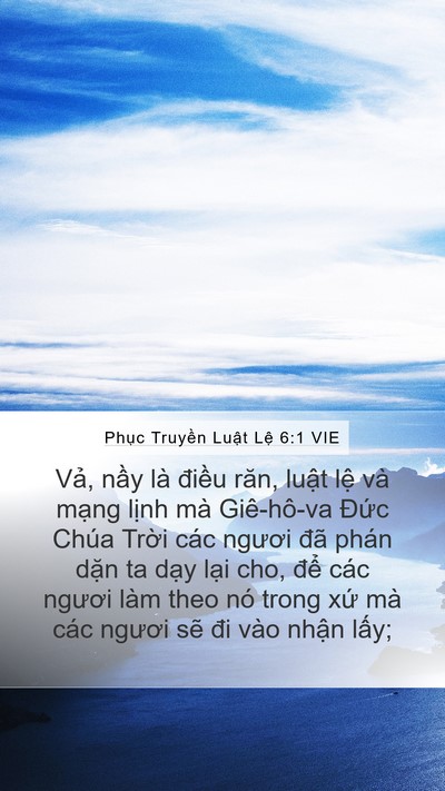 Phục Truyền Luật Lệ 6:1 VIE Bible Verse Image