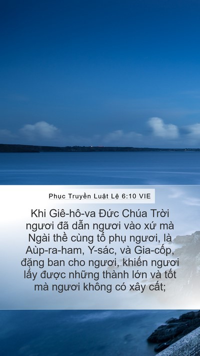 Phục Truyền Luật Lệ 6:10 VIE Bible Verse Image