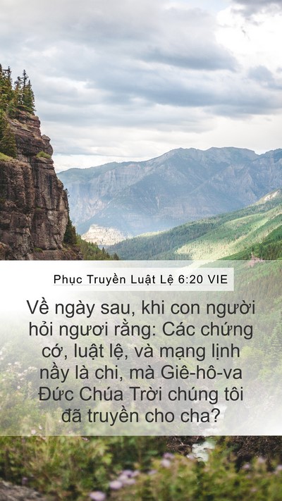 Phục Truyền Luật Lệ 6:20 VIE Bible Verse Image