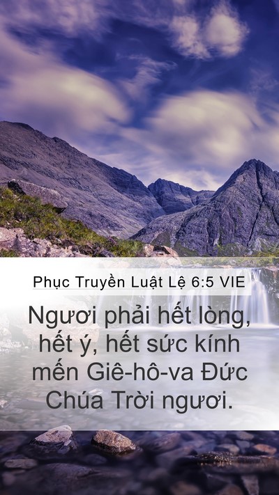 Phục Truyền Luật Lệ 6:5 VIE Bible Verse Image