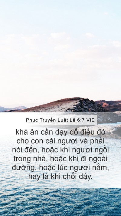 Phục Truyền Luật Lệ 6:7 VIE Bible Verse Image