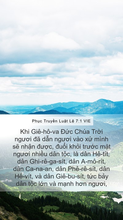 Phục Truyền Luật Lệ 7:1 VIE Bible Verse Image