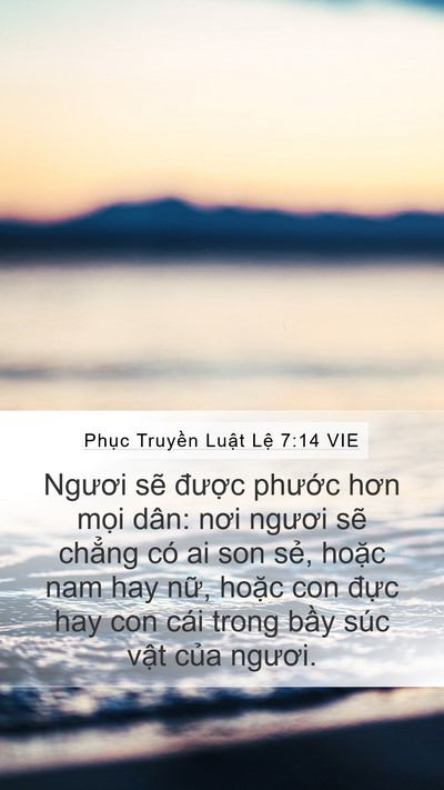 Phục Truyền Luật Lệ 7:14 VIE Bible Verse Image