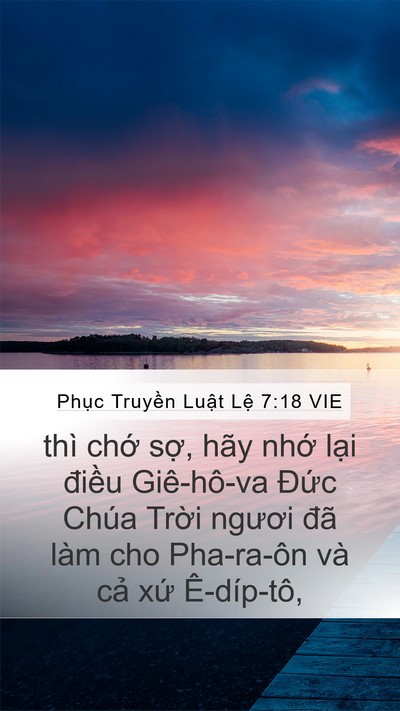 Phục Truyền Luật Lệ 7:18 VIE Bible Verse Image