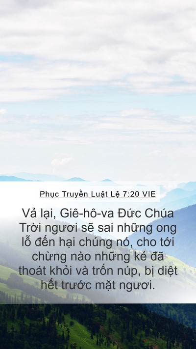 Phục Truyền Luật Lệ 7:20 VIE Bible Verse Image