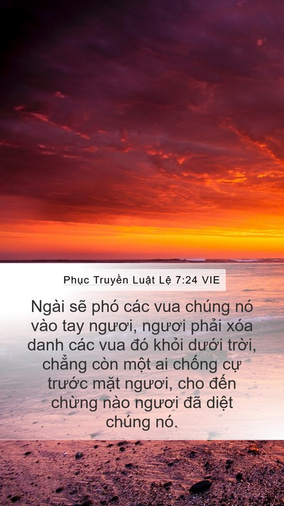 Phục Truyền Luật Lệ 7:24 VIE Bible Verse Image
