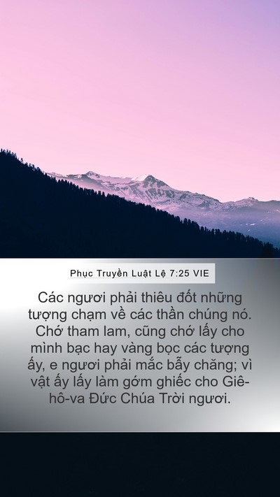 Phục Truyền Luật Lệ 7:25 VIE Bible Verse Image