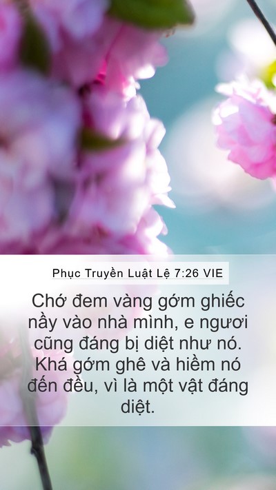 Phục Truyền Luật Lệ 7:26 VIE Bible Verse Image