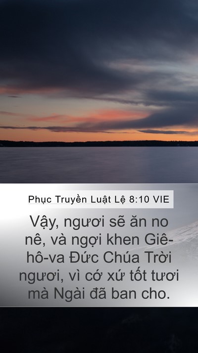 Phục Truyền Luật Lệ 8:10 VIE Bible Verse Image