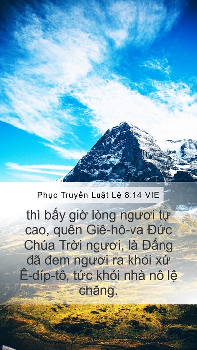 Phục Truyền Luật Lệ 8:14 VIE Bible Verse Image