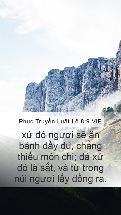 Phục Truyền Luật Lệ 8:9 VIE Bible Verse Image