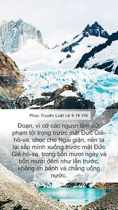 Phục Truyền Luật Lệ 9:18 VIE Bible Verse Image