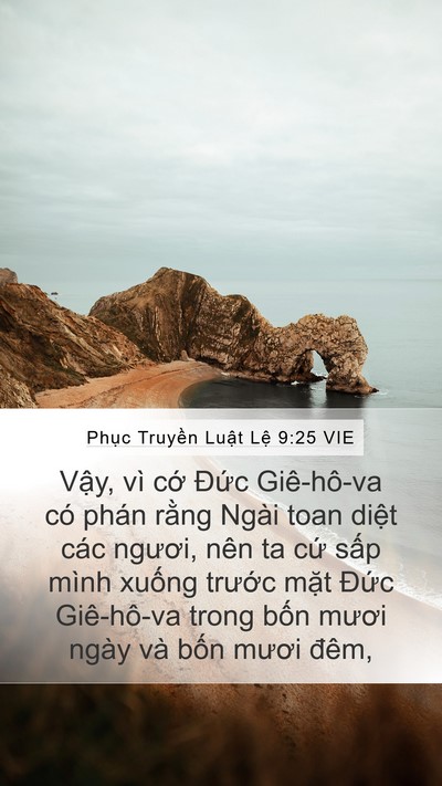Phục Truyền Luật Lệ 9:25 VIE Bible Verse Image