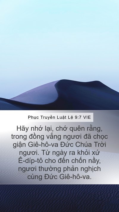 Phục Truyền Luật Lệ 9:7 VIE Bible Verse Image
