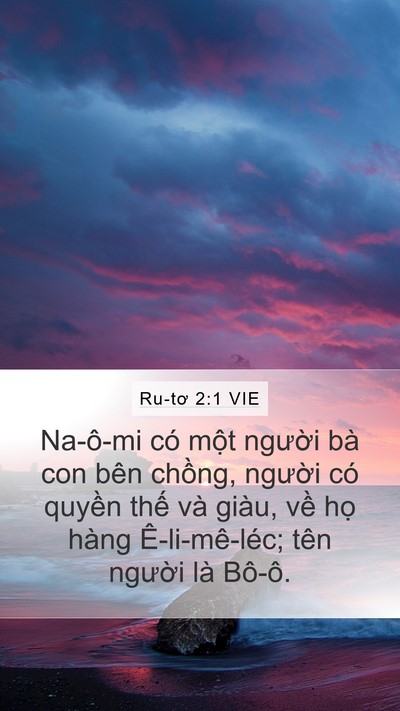 Ru-tơ 2:1 VIE Mobile Phone Wallpaper - Na-ô-mi có một người bà con bên chồng, - Mobile Bible Verse Wallpaper