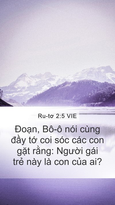Ru-tơ 2:5 VIE Mobile Phone Wallpaper - Đoạn, Bô-ô nói cùng đầy tớ coi sóc - Mobile Bible Verse Wallpaper